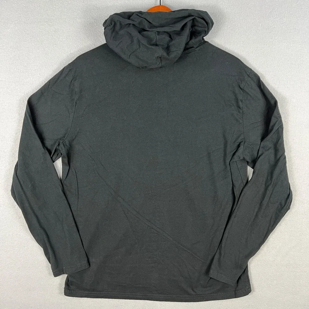 Polo Ralph Lauren Hooded T Shirt Mens Large Black Red Pony‎ Logo Lightweight
